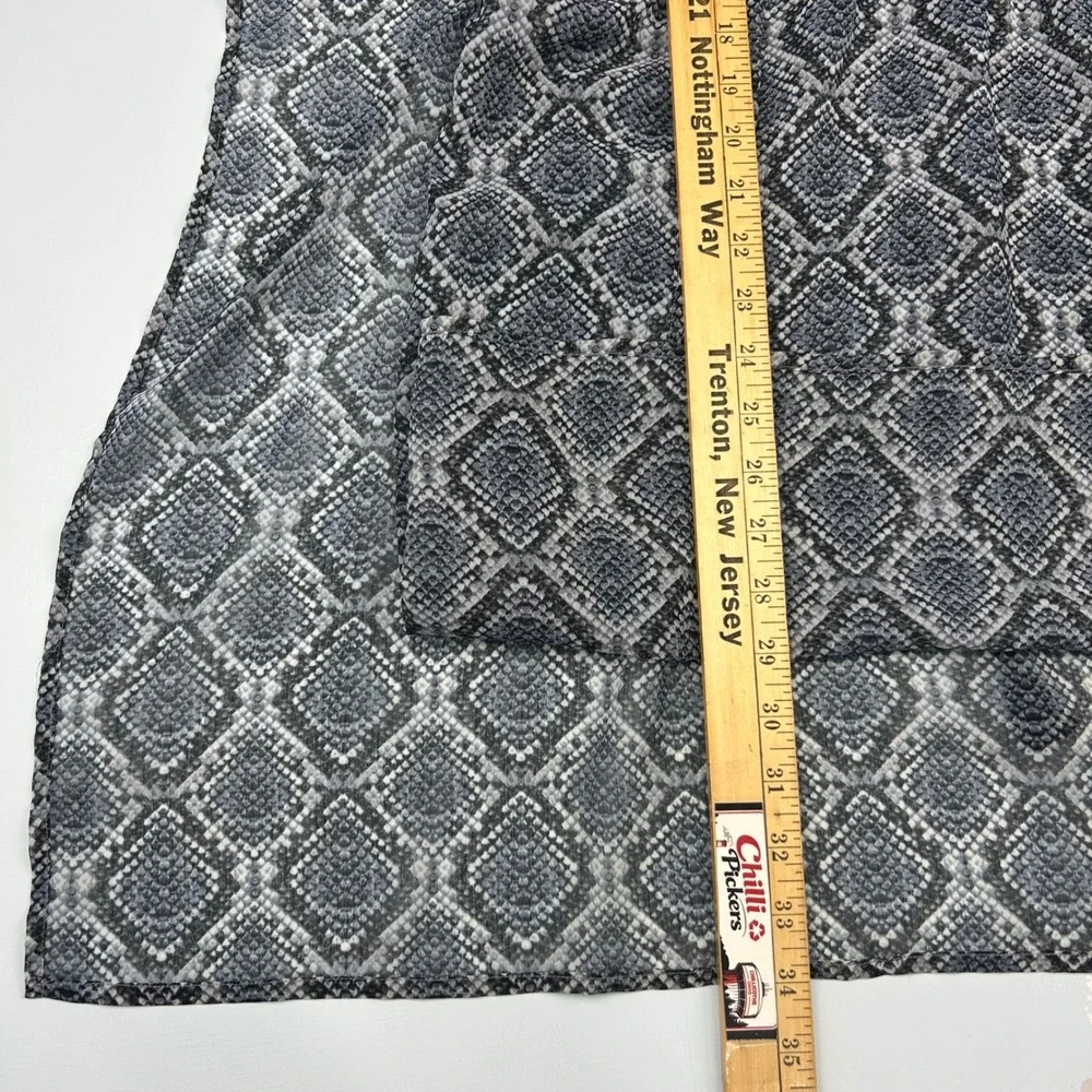Tommy Bahama Womens Grey Snakeskin Diamond Tassel Swim Cover Up S/M TSW12210C